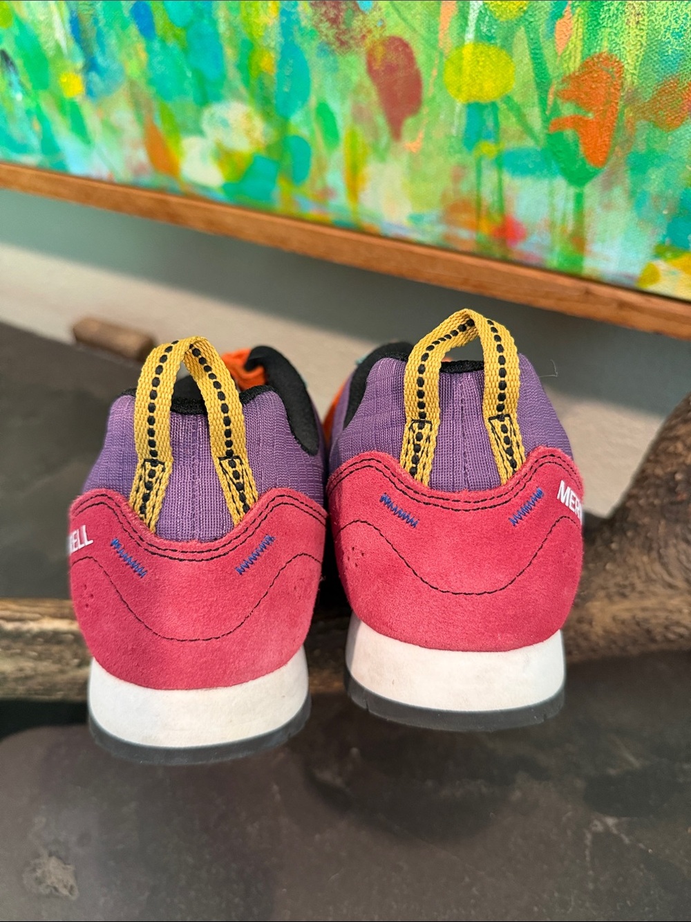 Merrell Teal, Purple & Orange Multicolor Trail Sneakers - Picture 4 of 5